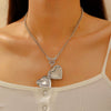 Mini Heart Shape Copper Retro Jewelry Necklace With Electroplating
