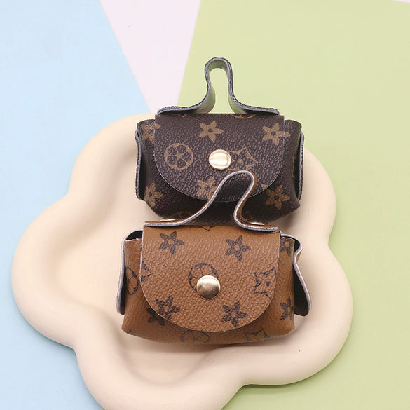 Mini Leather Storage Bag For Women Coin Purse Headphone Bag Key Bag With Modern Simplicity Style