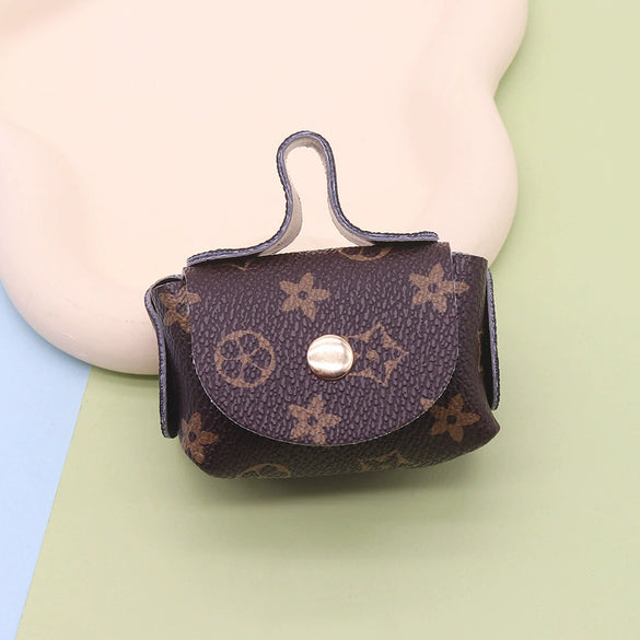 Mini Leather Storage Bag For Women Coin Purse Headphone Bag Key Bag With Modern Simplicity Style
