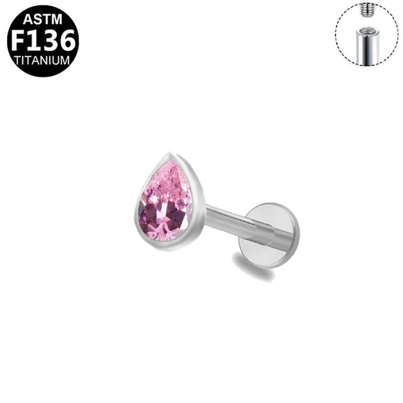Mini Lip Nail Ear Bone Nail Flat Bottom Ear Nail Titanium Alloy Copper Stainless Steel Geometric Electroplated