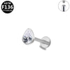 Mini Lip Nail Ear Bone Nail Flat Bottom Ear Nail Titanium Alloy Copper Stainless Steel Geometric Electroplated