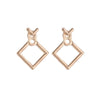 Minimal Geometric Hollow Rhinestone Stud Earrings Nhdp147176