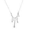 Minimalist Alloy Liquid Lava Pendant Necklace Irregular Collarbone Chain Electroplated Simple Fashion Jewelry For Women