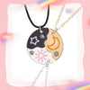 Minimalist Alloy Patchwork Necklace With Sun Moon Cloud And Star Geometric Pendant Electroplated Regular Chain For Best Friends