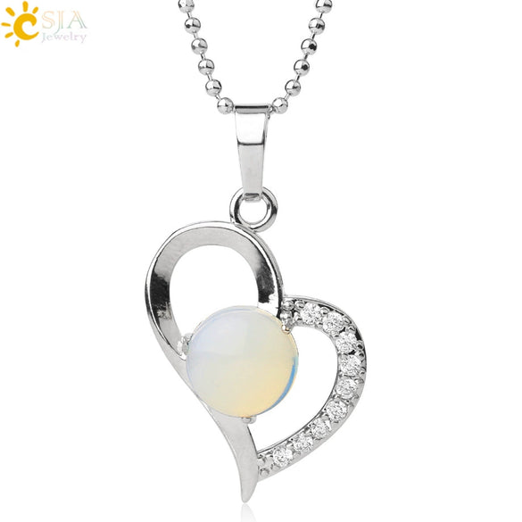 Minimalist Amethyst Crystal Heart Pendant Necklace With Silver Plated Alloy Ball Chain Rhinestone Accent For Couples
