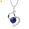 Minimalist Amethyst Crystal Heart Pendant Necklace With Silver Plated Alloy Ball Chain Rhinestone Accent For Couples
