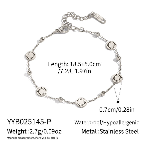 Minimalist Casual Constellation Stainless Steel Real Gold Plated Handmade Bracelet For Women