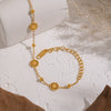 Minimalist Casual Constellation Stainless Steel Real Gold Plated Handmade Bracelet For Women