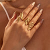 Minimalist Cold Style Stainless Steel Geometric Ring With Electroplating For Women