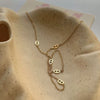 Minimalist Cold Style Ushaped Titanium Steel Necklace With Ochain And Electroplating For Women
