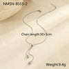 Minimalist Cool Titanium Steel And Stainless Steel Water Drop Pendant Necklace Geometric Pattern Goldplated Women's Accessory