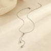 Minimalist Cool Titanium Steel And Stainless Steel Water Drop Pendant Necklace Geometric Pattern Goldplated Women's Accessory