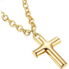 Minimalist Copper Cross Pendant Necklace With Paperclip Chain Geometric Electroplated Layered Necklace For Women