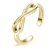 Minimalist Copper Open Ring Set With Leaf Arrow And Wave Geometric U Shaped Design Electroplated Jewelry For Women