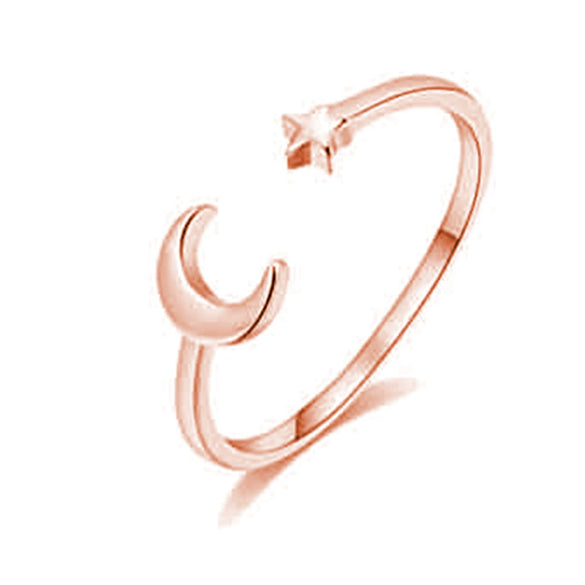 Minimalist Copper Open Ring Set With Leaf Arrow And Wave Geometric U Shaped Design Electroplated Jewelry For Women