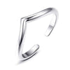 Minimalist Copper Open Ring Set With Leaf Arrow And Wave Geometric U Shaped Design Electroplated Jewelry For Women