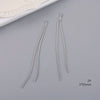 Minimalist Copper Plated Real Gold Handmade Earrings With Hanging Tassel Double Ring Inlaid Zircon Jewelry Accessories