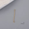 Minimalist Copper Plated Real Gold Handmade Earrings With Hanging Tassel Double Ring Inlaid Zircon Jewelry Accessories