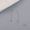 Minimalist Copper Plated Real Gold Handmade Earrings With Hanging Tassel Double Ring Inlaid Zircon Jewelry Accessories