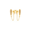 Minimalist Copper Plated With Real Gold Geometric Inlaid Zircon Women's Earrings