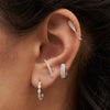 Minimalist Copper Plated With Real Gold Geometric Inlaid Zircon Women's Earrings