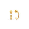 Minimalist Copper Plated With Real Gold Geometric Inlaid Zircon Women's Earrings