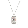Minimalist Copper Tarot Necklace With Geometric Cartoon Character Square Pendant Fashion Jewelry