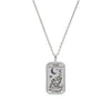 Minimalist Copper Tarot Necklace With Geometric Cartoon Character Square Pendant Fashion Jewelry