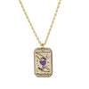 Minimalist Copper Tarot Necklace With Geometric Cartoon Character Square Pendant Fashion Jewelry
