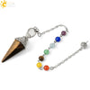 Minimalist Crystal Amethyst Pyramid Spirit Pendulum Pendant Semi Precious Stone Colorful Gem Pendant