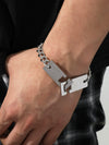Minimalist Dark Style Hip Hop Pendant Necklace Stainless Steel Geometric Electroplating Ochain