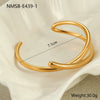 Minimalist Design Stainless Steel Bracelet Plated With Gold Geometric Knotted Intertwined Hand Jewelry