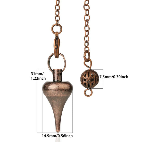 Minimalist Drop Shaped Alloy Pendulum Pendant With Electroplated Finish Adjustable Metal Dowsing Jewelry