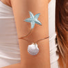 Minimalist Electroplated Alloy Open Cuff Bracelet With Enamel Floral Pattern Details