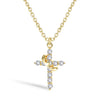 Minimalist Electroplated Copper Layered Pearl Chain Cross Necklace For Women With Geometric Round Pendant Light Luxury Clavicle Chain
