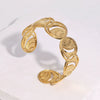 Minimalist Electroplated Stainless Steel Geometric Oval Bracelet For Women Fade Resistant Highend Style