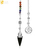 Minimalist Electroplated Titanium Steel Amethyst Cone Pendant Necklace Unisex Jewelry Accessory