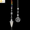 Minimalist Electroplated Titanium Steel Amethyst Cone Pendant Necklace Unisex Jewelry Accessory
