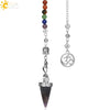 Minimalist Electroplated Titanium Steel Amethyst Cone Pendant Necklace Unisex Jewelry Accessory