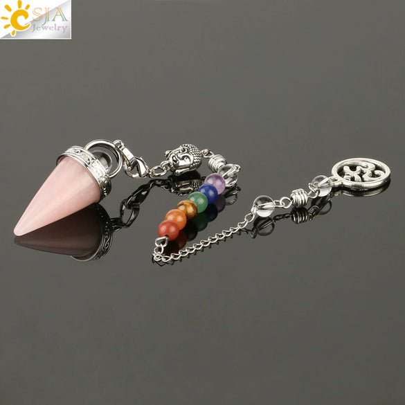 Minimalist Electroplated Titanium Steel Amethyst Cone Pendant Necklace Unisex Jewelry Accessory