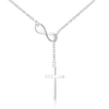 Minimalist Figure Eight Cross Necklace For Women Copper Geometric Pendant Clavicle Chain With Zircon Inlay And Electroplated Finish