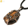 Minimalist Flower Pendant Necklace With Natural Stone And Crystal On Wax Rope Plated Bronze Jewelry For Women