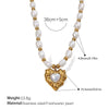 Minimalist Freshwater Pearl Beaded Women's Necklace 316L Stainless Steel Electroplating