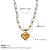 Minimalist Freshwater Pearl Beaded Women's Necklace 316L Stainless Steel Electroplating