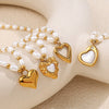 Minimalist Freshwater Pearl Beaded Women's Necklace 316L Stainless Steel Electroplating
