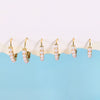 Minimalist Freshwater Pearl Earrings Set Copper Electroplated Geometric Design Jewelry For Women