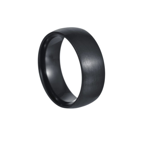 Minimalist Geometric Brushed Stainless Steel Ring With Electroplating Treatment