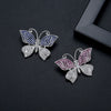 Minimalist Geometric Butterfly Brooch Electroplated Copper Clothing Pin For Women Elegant Fashion Gift Accessory