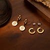 Minimalist Geometric Circle Titanium Steel Electroplated Earrings For Women