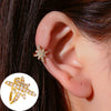 Minimalist Geometric Clipon Earrings Copper Metal Bee Snakeshaped Ear Cuffs Diamond Design